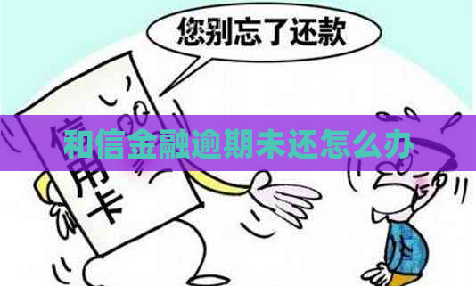和信金融逾期未还怎么办