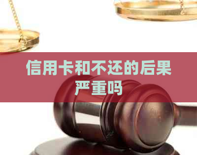 信用卡和不还的后果严重吗