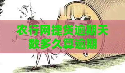 农行网捷贷逾期天数多久算逾期
