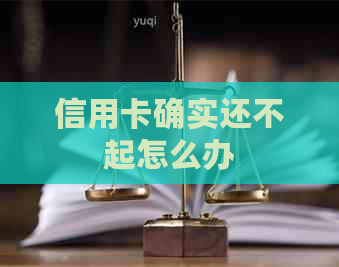 信用卡确实还不起怎么办