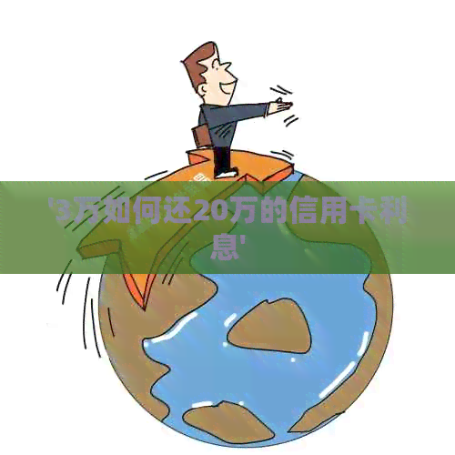'3万如何还20万的信用卡利息'
