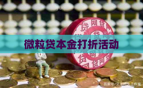 微粒贷本金打折活动
