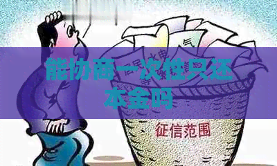 能协商一次性只还本金吗