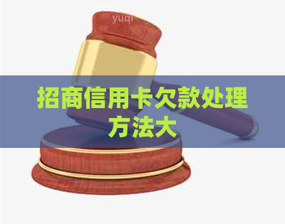招商信用卡欠款处理方法大