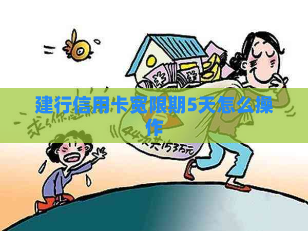 建行信用卡宽限期5天怎么操作