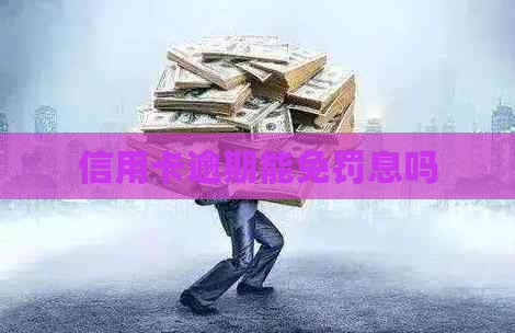 信用卡逾期能免罚息吗