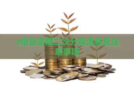 e招贷逾期二次分期流程及注意事项