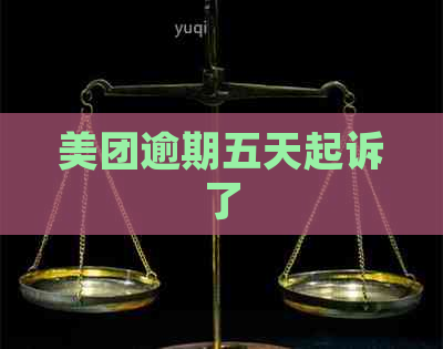 美团逾期五天起诉了