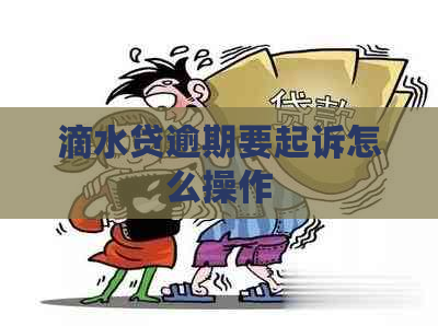 滴水贷逾期要起诉怎么操作