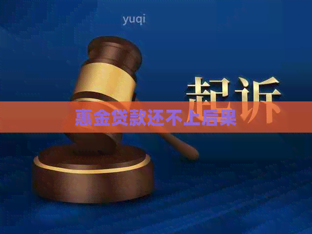 惠金贷款还不上后果