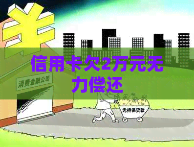 信用卡欠2万元无力偿还