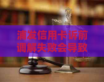 浦发信用卡诉前调解失败会导致起诉吗