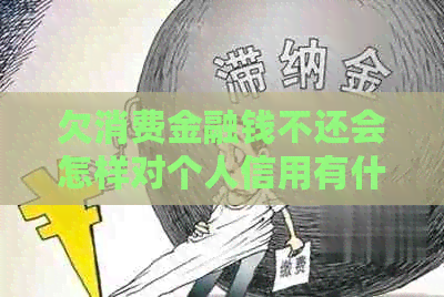 欠消费金融钱不还会怎样对个人信用有什么影响