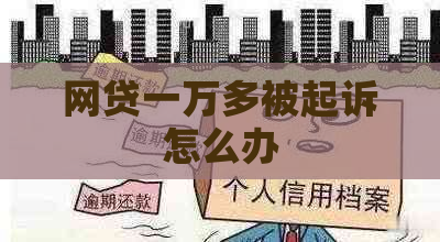 网贷一万多被起诉怎么办