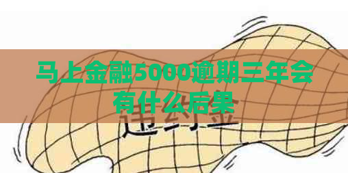 马上金融5000逾期三年会有什么后果