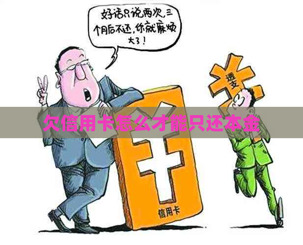 欠信用卡怎么才能只还本金