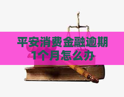 平安消费金融逾期1个月怎么办