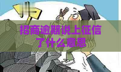 招商逾期说上了什么意思