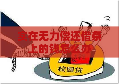 实在无力偿还借条上的钱怎么办