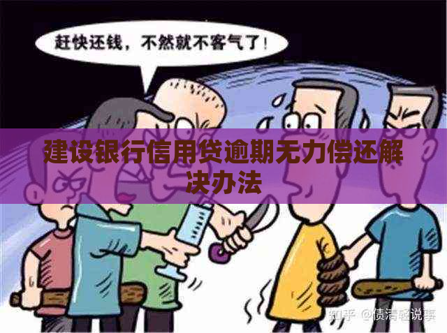建设银行信用贷逾期无力偿还解决办法
