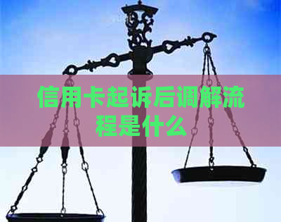 信用卡起诉后调解流程是什么