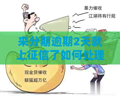 来分期逾期2天就上了如何处理