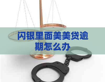 闪银里面美美贷逾期怎么办