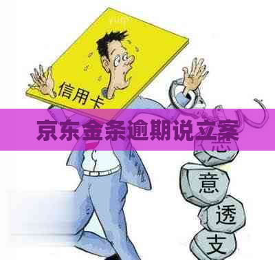京东金条逾期说立案