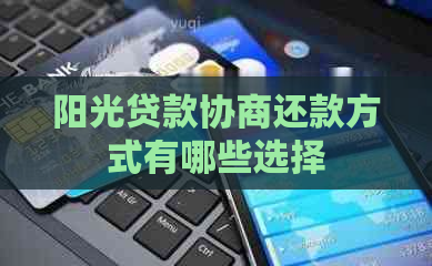 阳光贷款协商还款方式有哪些选择