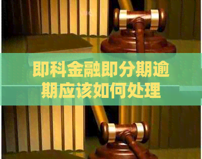 即科金融即分期逾期应该如何处理