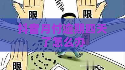 抖音月付逾期四天了怎么办