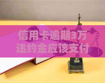 信用卡逾期3万违约金应该支付多少