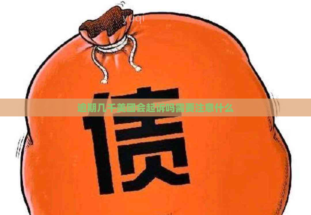 逾期几千美团会起诉吗需要注意什么