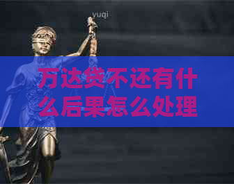 万达贷不还有什么后果怎么处理