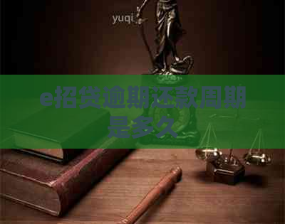 e招贷逾期还款周期是多久