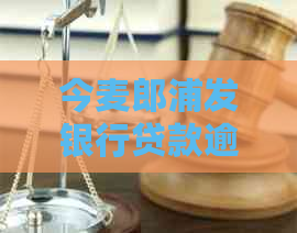 今麦郎浦发银行贷款逾期怎么办