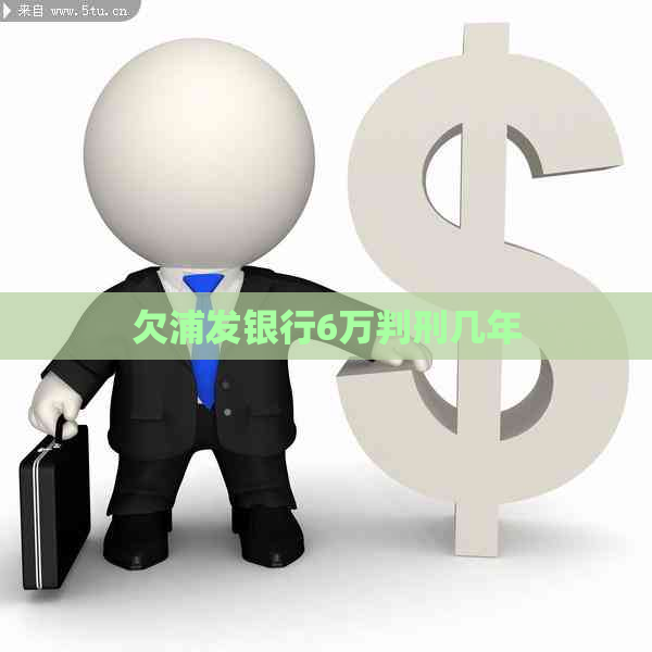 欠浦发银行6万判刑几年