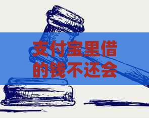 支付宝里借的钱不还会有什么后果