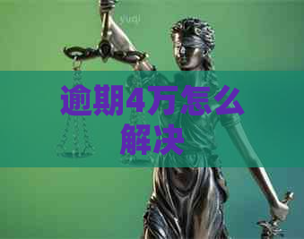 逾期4万怎么解决