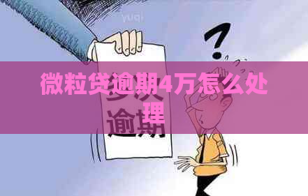 微粒贷逾期4万怎么处理