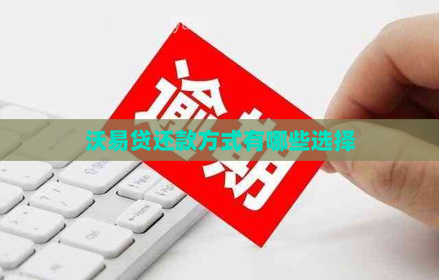 沃易贷还款方式有哪些选择