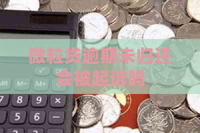 微粒贷逾期未归还会被起诉吗