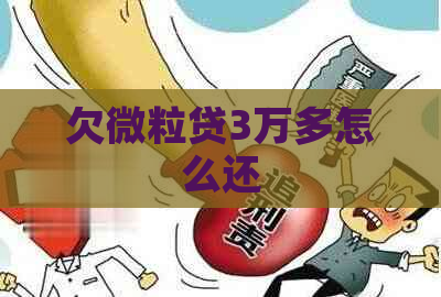 欠微粒贷3万多怎么还