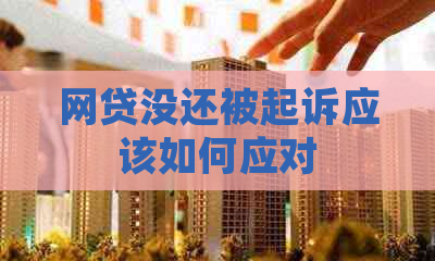 网贷没还被起诉应该如何应对