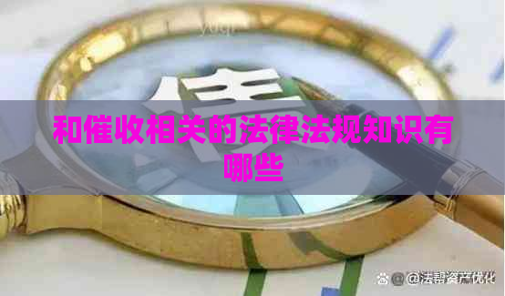 和相关的法律法规知识有哪些