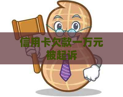 信用卡欠款一万元被起诉
