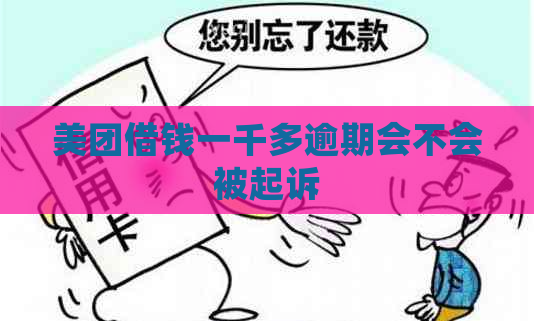 美团借钱一千多逾期会不会被起诉