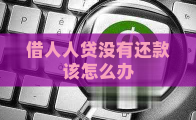 借人人贷没有还款该怎么办