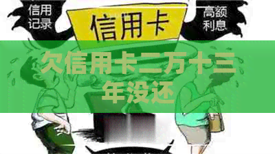 欠信用卡二万十三年没还