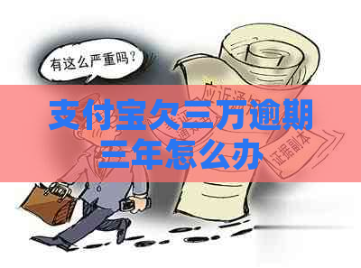支付宝欠三万逾期三年怎么办